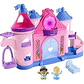 Fisher-Price Little People Toddler Toy Disney Princess Magical Lights & Dancing Castle Musical Playset for Pretend Play Ages 18+ Months