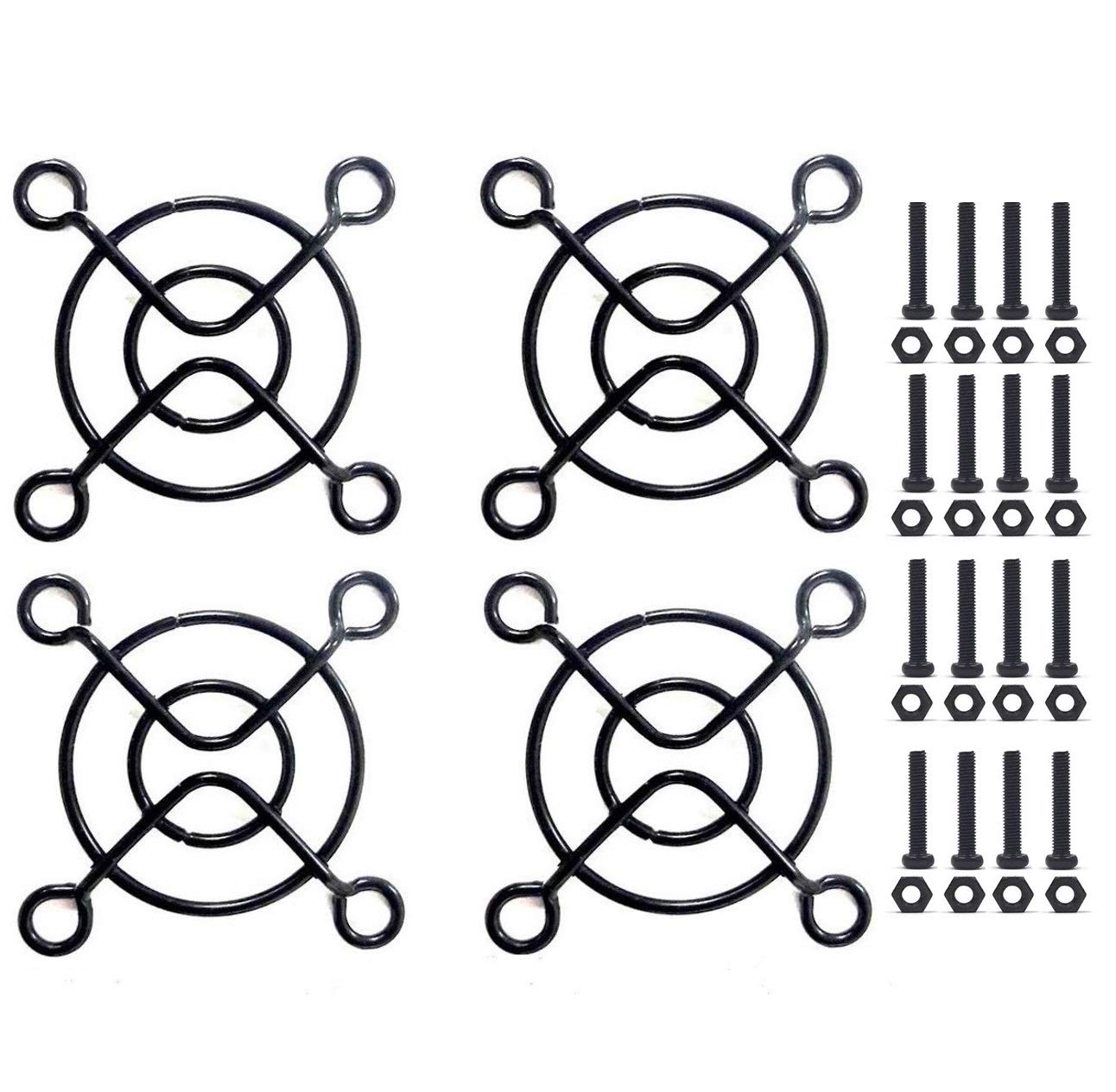 Easycargo 30mm Fan Grill, 30mm Fan Guard Cover for Raspberry Pi, RC Car, 4pcs 30mm Fan Cover with Screws Mounting Kit