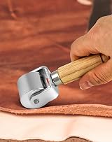 QWORK Leather Glue Laminating Roller Set 2pcs 60mm 26mm Stainless Steel Press view 5
