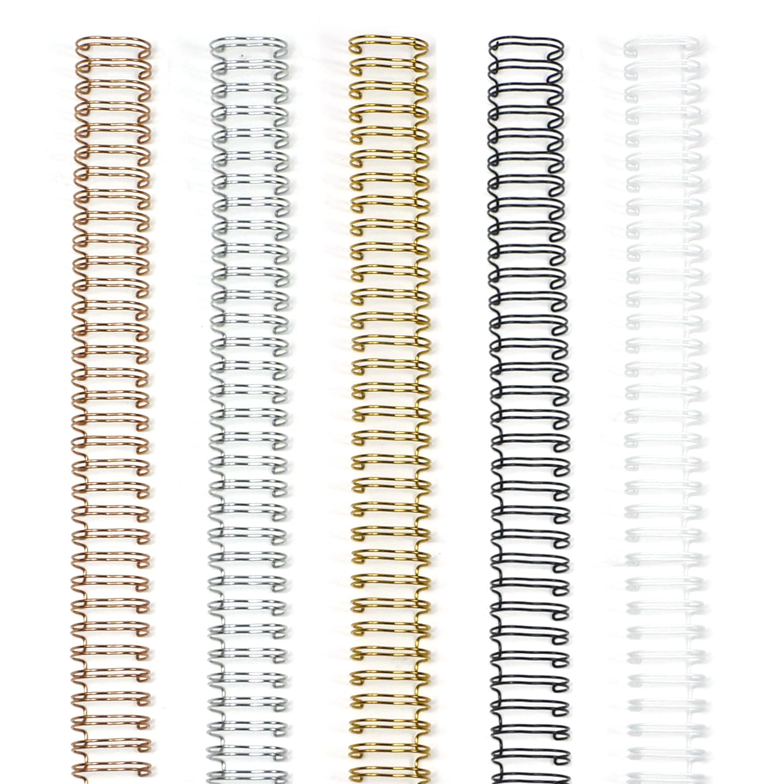 RAYSON Wire Binding Spines, 34 Loops, Mixed Colour, 40 Sheets, 3:1 Pitch, 7.9 mm, A4, Pack of 100