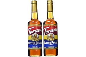 Torani Butter Pecan Flavour Syrup, 750ml bottle, 2 Pack, Brown