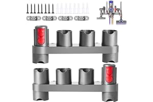 KELUKE Premium Accessory Holders for Dyson Vacuum Cleaners - Wall Mount and Docking Station Organizer for Dyson V15 V7 V8 V10 V11 Model, with 10 Storage Adapters (2 Pack)