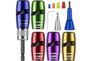 Csyibeielec Wire Stripper for Drill - Electric Wire Stripping and Twisting Tool for AWG 14-12-10-8-6, Wire Stripper Tool for Power Drill, Twisting Tool and Connector Kit