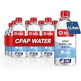 Resway American Red Cross CPAP Distilled Water Travel Bottles for CPAP Humidifier Chambers &amp; Sleep Therapy Equipment, Compatible with ResMed &amp; Respironics Machines, 12 oz Bottled Water (12 Pack)