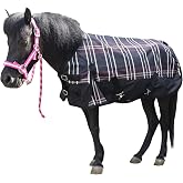 Gallopoff 600D Mini Horse/Pony Blanket, 0g No-Fill Waterproof Turnout Sheet | Ripstop Outer, Waterproof Breathable Shell, Smooth Lining, 0g Fill, Keep Dry in Rain/Mud, Fits Foal/Weanling/Yearling/Donkey