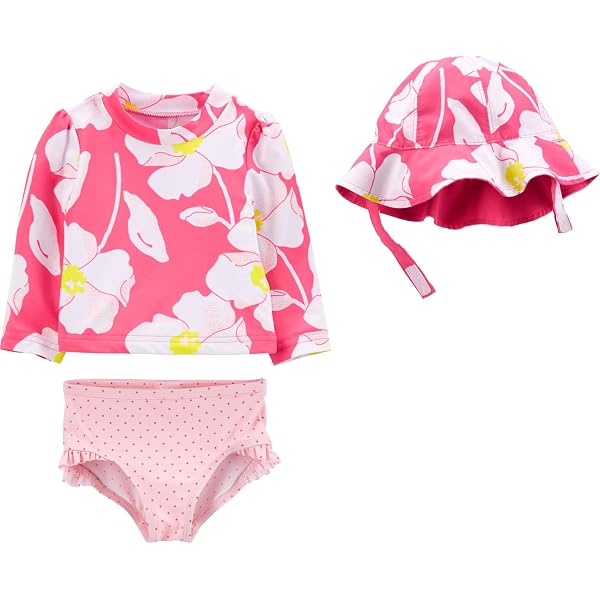 Lot De 2 Maillots Anti-UV Bébé Fille - Protection UPF50+ Pour Plage Ou Piscine