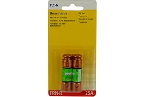 Bussmann BP/FRN-R-25 25 Amp Fusetron Dual Element Time-Delay Current Limiting Fuse Class RK5, 250V UL Listed, 2-Pack