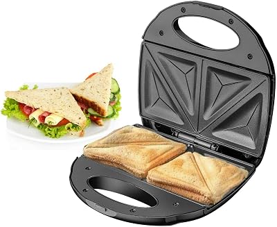 Belaco 2 Slice Sandwich Maker 750W Non-Stick Easy Clean Triangle