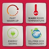 Dimplex ECR20Tie 2kW Eco Portable Radiator White/Light Grey view 3