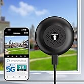 volmees 2K 3MP Window Camera, Smart AI Color Night Vision, 2.4G&5GHz WiFi Indoor Home Security Cam w/Motion Detection, 2-Way Talk, Alexa, 24/7 Recording, Zone Set, 10Ft Cable, Easy Install, 1-Pack