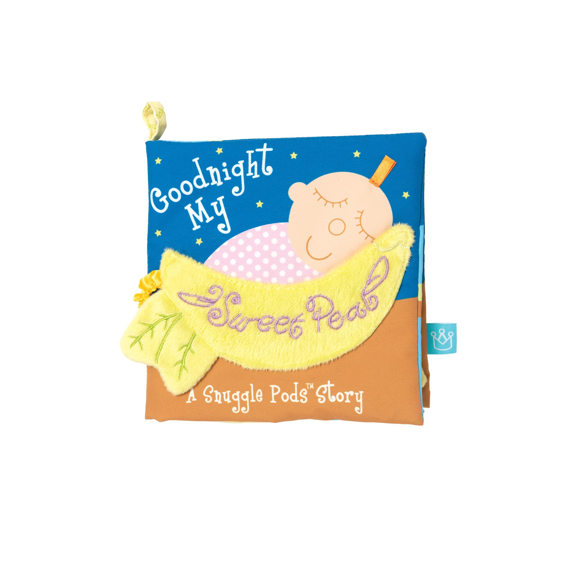 Manhattan Toy Snuggle Pods Goodnight My Sweet Pea Soft Baby Activity Book,17.78x17.18 cm (Pack of 1) โ image 1