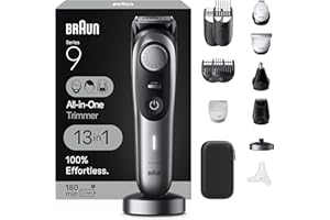 Braun Series 9 All-in-One Multi Grooming Kit for Men, 13-in-1 Beard Trimmer, Body Groomer, Hair Clipper and Manscaping for Face & Body, Holiday Gifts for Men, 9440