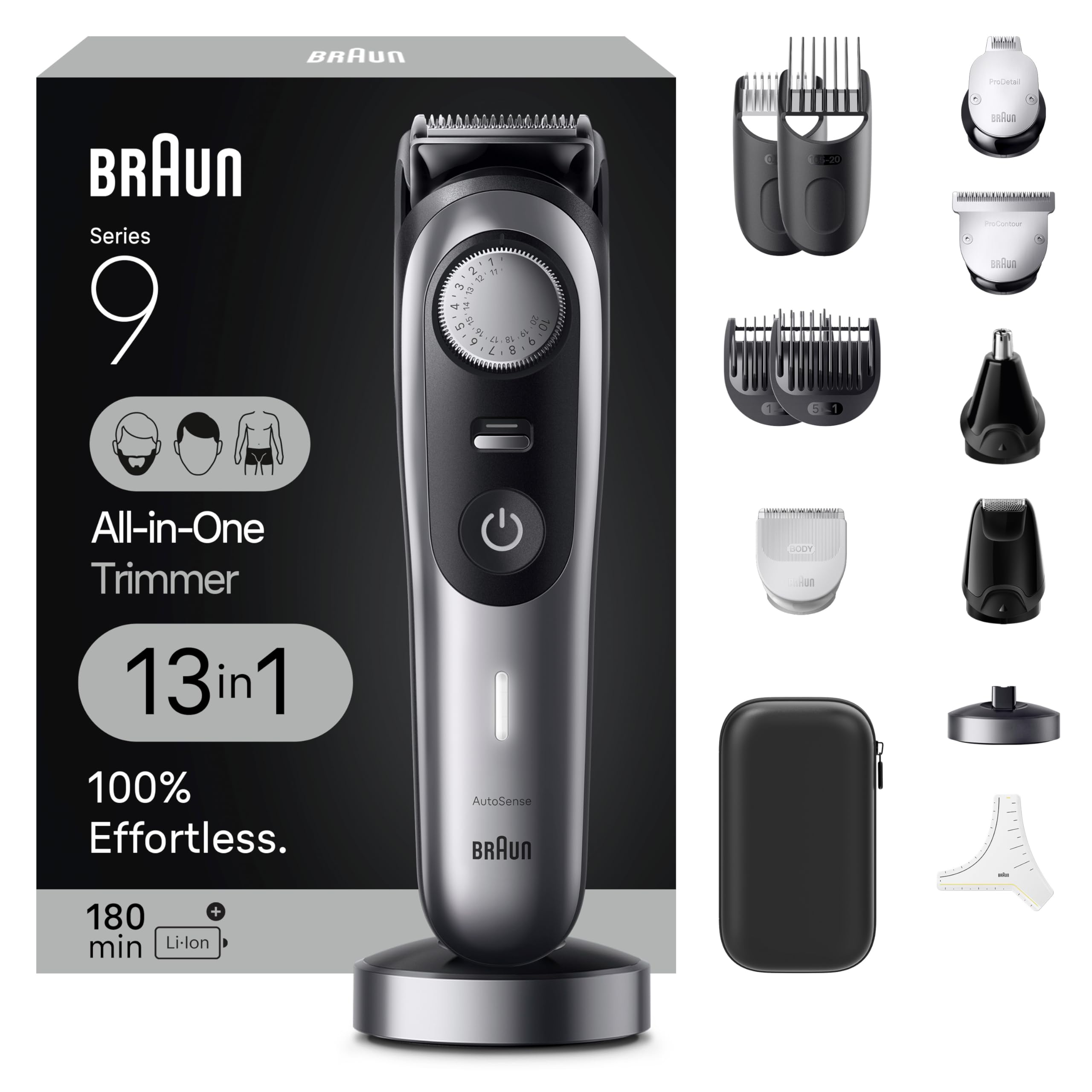Photo 1 of Braun Series 9 All-in-One Multi Grooming Kit for Men, 13-in-1 Beard Trimmer, Body Groomer, Hair Clipper and Manscaping for Face & Body, 9440