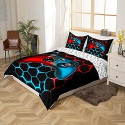 Teen Boys Gamer Duvet Cover King Size for Game Room