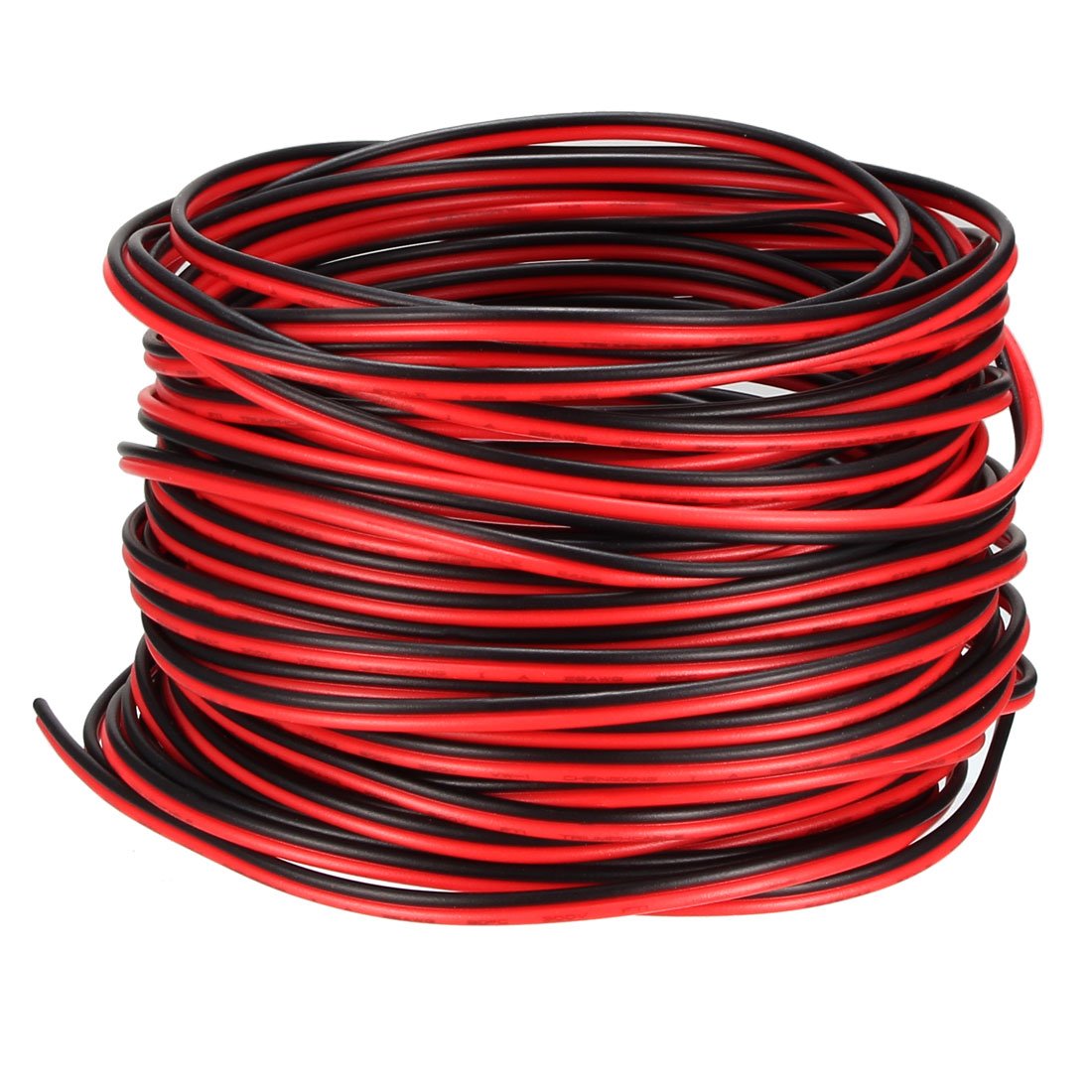 sourcing map Red Black Wire 2pin Extension Cable Cord 26 AWG Parallel Wire Tin Plated Copper 10M Length for LED Strip Light