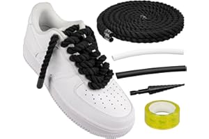 Endoto Thick Rope Shoe Laces for Air Force 1, Chunky Twisted Shoelaces with DIY Custom Accessories for AF Sneaker Shoes