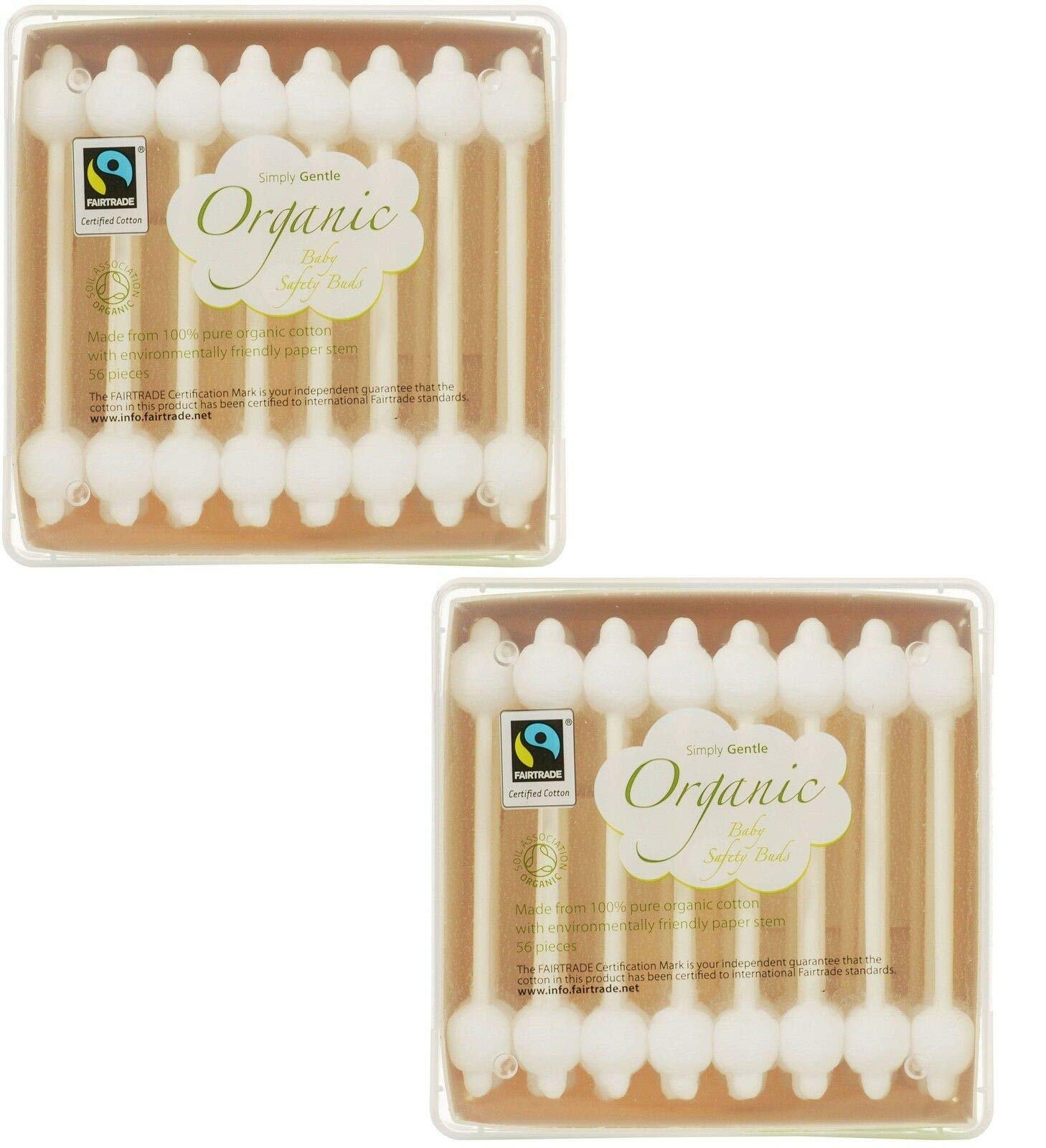 (Pack Of 2) Organic Fairtrade Cotton Safety Buds | SIMPLY GENTLE