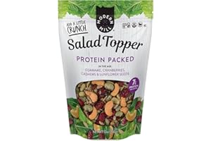 Modern Mill Protein Packed Salad Topper By Gourmet Nut - Mixed Nuts (Roasted Cashews), Dried Cranberries & Edamame & Sunflower Seeds - Gluten Free, Low Sodium, Kosher, Plant Protein Snack, 12oz. Bag