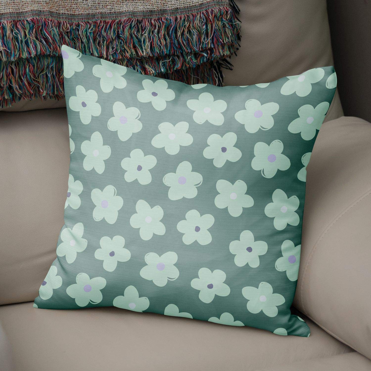 Bonamaison Decorative Cushion Cover Random Pattern, Throw Pillow Covers, Home Decorative Pillowcases for Livingroom, Sofa, Bedroom, Size:50x50 Cm - Designed and Manufactured in Turkey