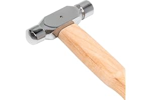 The Beadsmith Ball-Peen Hammer – Dual-Faced Metalworking Tool, 9 Inches, 2 oz Head with10 mm Flat and Domed Faces