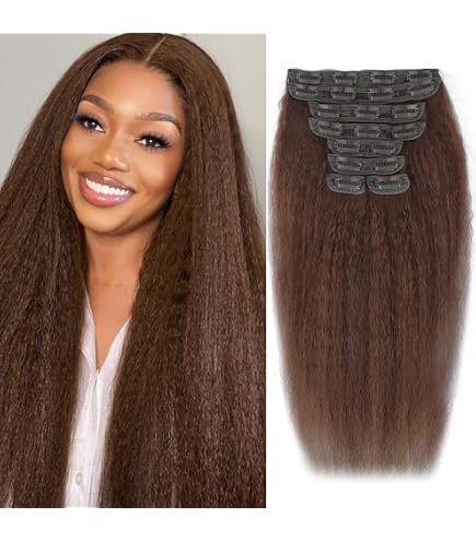 Amazon.com : 120G Clips Ins 8pcs Set, Human Hair Extensions  display picture 2