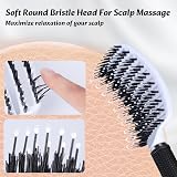 Alyvisun 2-in-1 Hairbrush with Spray Bottle Soft Bristle Detangler Scalp view 4
