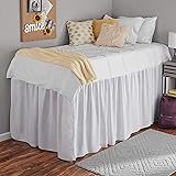 Dorm Bed Skirt Twin XL,College Dorm Room Bed