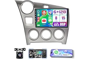 Realdio 8-Core 6+128GB Android 15 for Toyota Matrix 2009-2014 Car Radio Carplay Android Auto, Stereo with 9" in-Cell Touch Sc