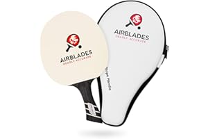 Professional Ping Pong Paddle with Hard Carry Case | Pro Table Tennis Racket | Table Tennis Paddle with Ergonomic Handle | 5 Blades of Wood with Premium Rubber and Sponge by AirBlades