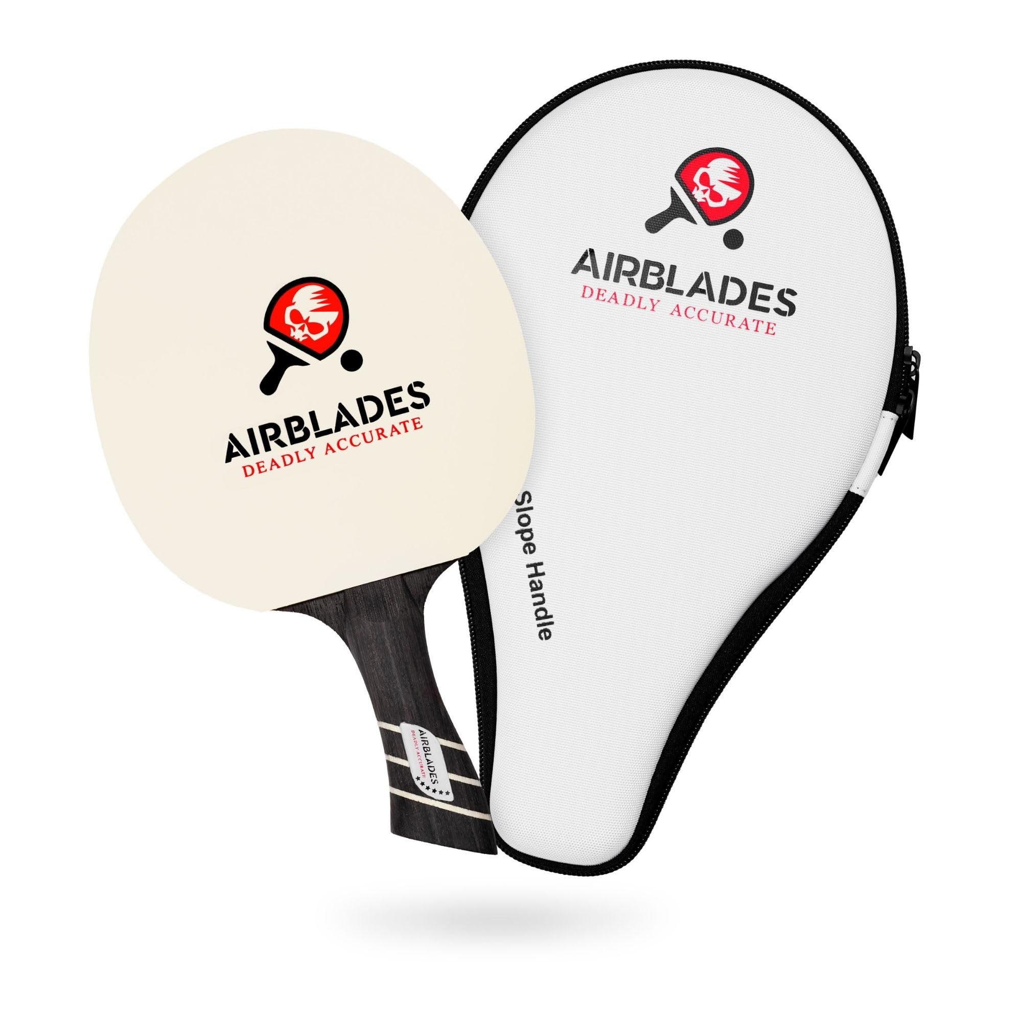 Airblades 6 Star Professional Ping Pong Paddle For Advanced/Competition Players -Table Tennis Paddle Featuring Ergonomic Slope handle Design -Also Includes Carry Case (2 Limba Blades & 3 Ayous Blades)