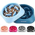 MateeyLife Slow Feeder Dog Bowls 2PCS, Anti-Choking Puzzle Dog Food Bowls, Anti-Slip Interactive Feeding Slow Down Eating, Bloat Stop Maze Dishes for All Breeds Pets