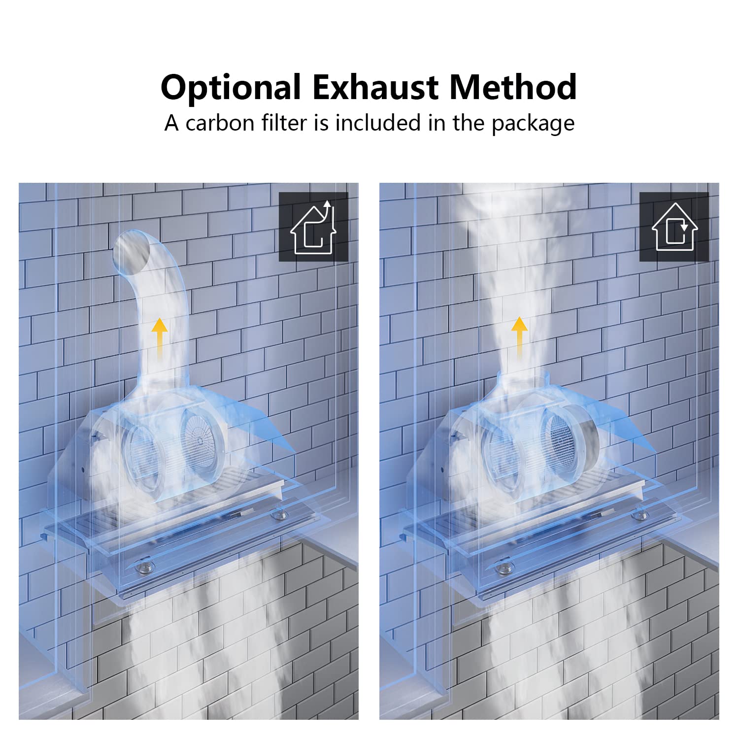 IKTCH 30 inch Built-in/Insert Range Hood 900 CFM, Ducted/Ductless Convertible Duct, Stainless Steel Kitchen Vent Hood with 2 Pcs Adjustable Lights and 2 Pcs Baffle Filters with Handlebar(IKB02-30'')