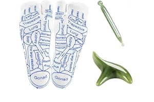 LJRUN Reflexology Socks Set Reflexology Socks with Acupoint Massage Tool,Foot Relief and Acupressure Reflexology Foot Massage Socks (Women)