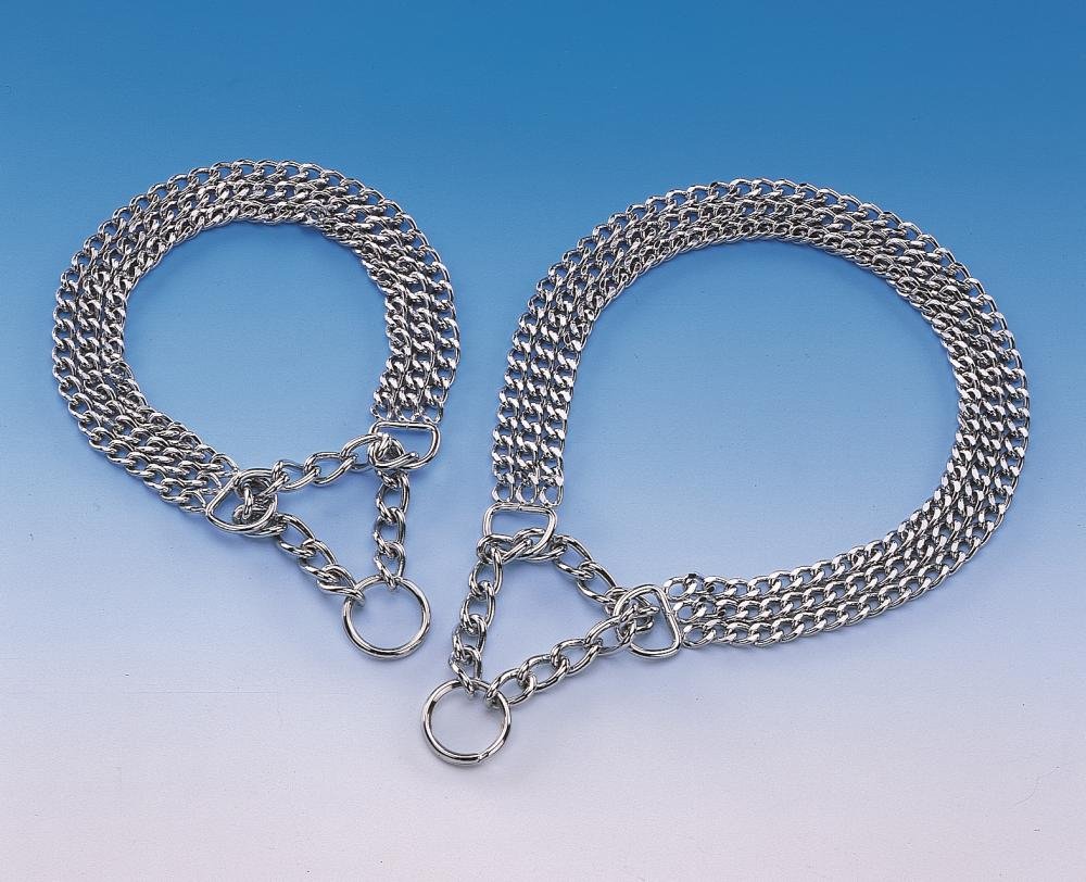 Nobby Chains Choker Three Rows Chrome, 35 cm/ 2.0 mm
