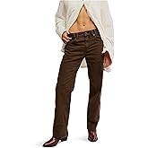 Free People Womens Risk Taker Mid-Rise Straight