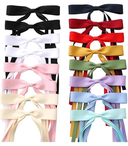 Amazon.com : Mimorou 60 Pcs Silky Satin Hair Bows for Girls 