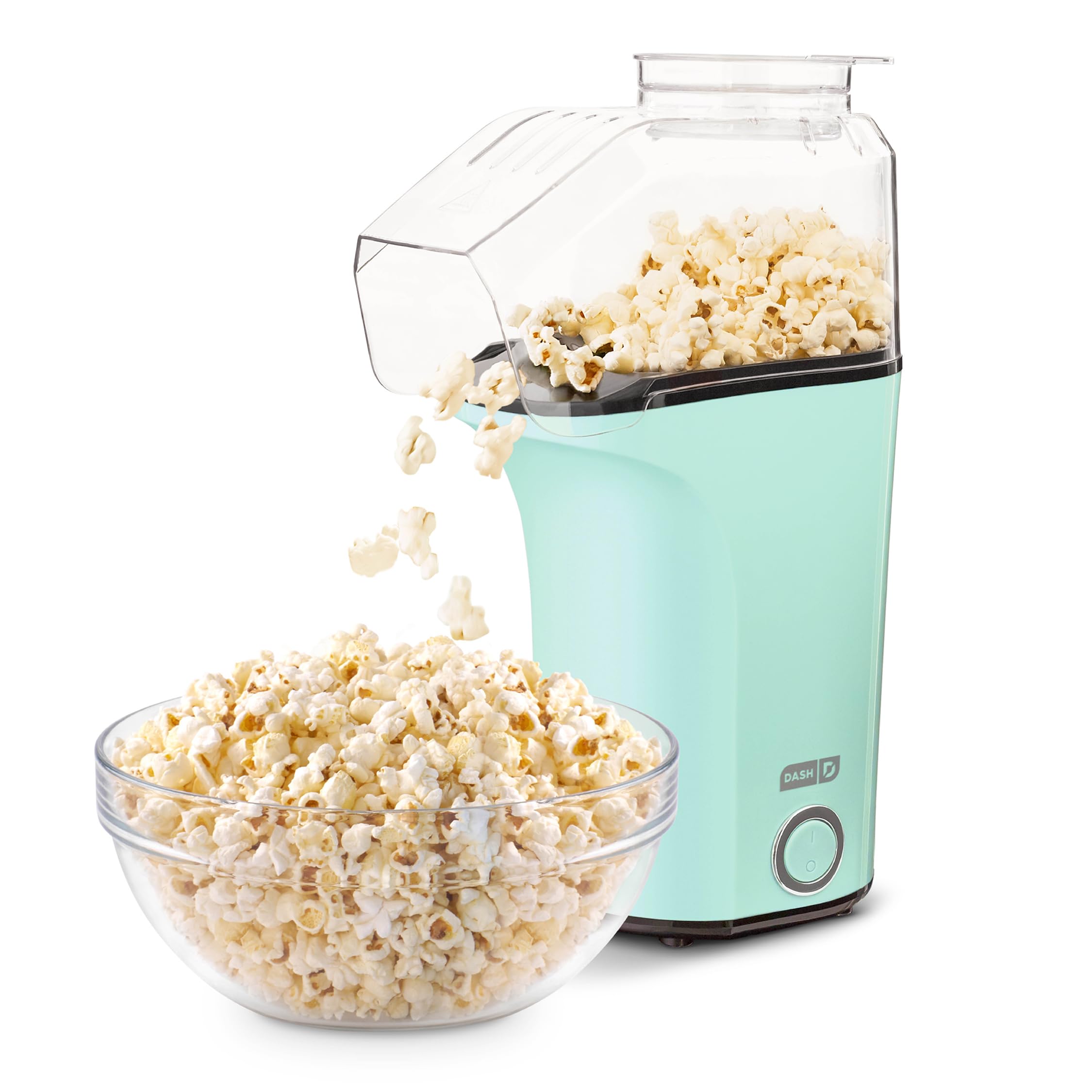 Photo 1 of **MISSING LID** DASH Fresh Pop Popcorn Maker - Oil-Free, Air Popcorn Popper - With Measuring Cup & Recipe Guide - Perfect for Movie Nights - 16 Cups, Aqua