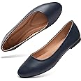 Hash Bubbie Women's Flats Shoes Ballet Flats Dress Shoes Comfortable PU Leather Slip on Shoes for Women