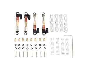 DKKY DKKY RACING DKKY SCX24 Shocks 43mm-48mm Adjustable Damper for Axial SCX24 Jeep Gladiator Wrangler AXI90081 Deadbolt C10 1/24 RC Crawler, Black