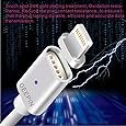 Apple Lightning to USB Magnetic Cable[Charging indicator light], GEEPIN 3.3ft High Speed and Charge USB Cable Line with Lightning Connector for iPhone 6s Plus / 6 Plus, iPad Pro, Air 2 and More