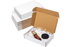 Wowxyz Shipping Boxes 9x6x2" 25 Pack - White Corrugated Cardboard Box Mailers for Small Business, Literature Mailer Box Packaging Supplies