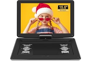 17.9" Portable DVD Player with 15.6" Large HD Swivel Screen, 6Hrs Play, DVD Player Portable Support Support USB/SD Card/Sync 