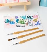 Dabble Paint by Numbers Kits Set of 3 for Adults Flowers Canvas Frames view 4