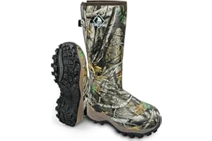 Obcursco 400g Insulation Rubber Hunting Boots for Men, Insulated Waterproof 6mm Neoprene Boot for Hunting (Camo)