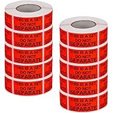 This is a Set Do Not Separate Labels (1in. X 2in. - 500/Roll), Red Orange, 10 Rolls - Total 5,000 Labels