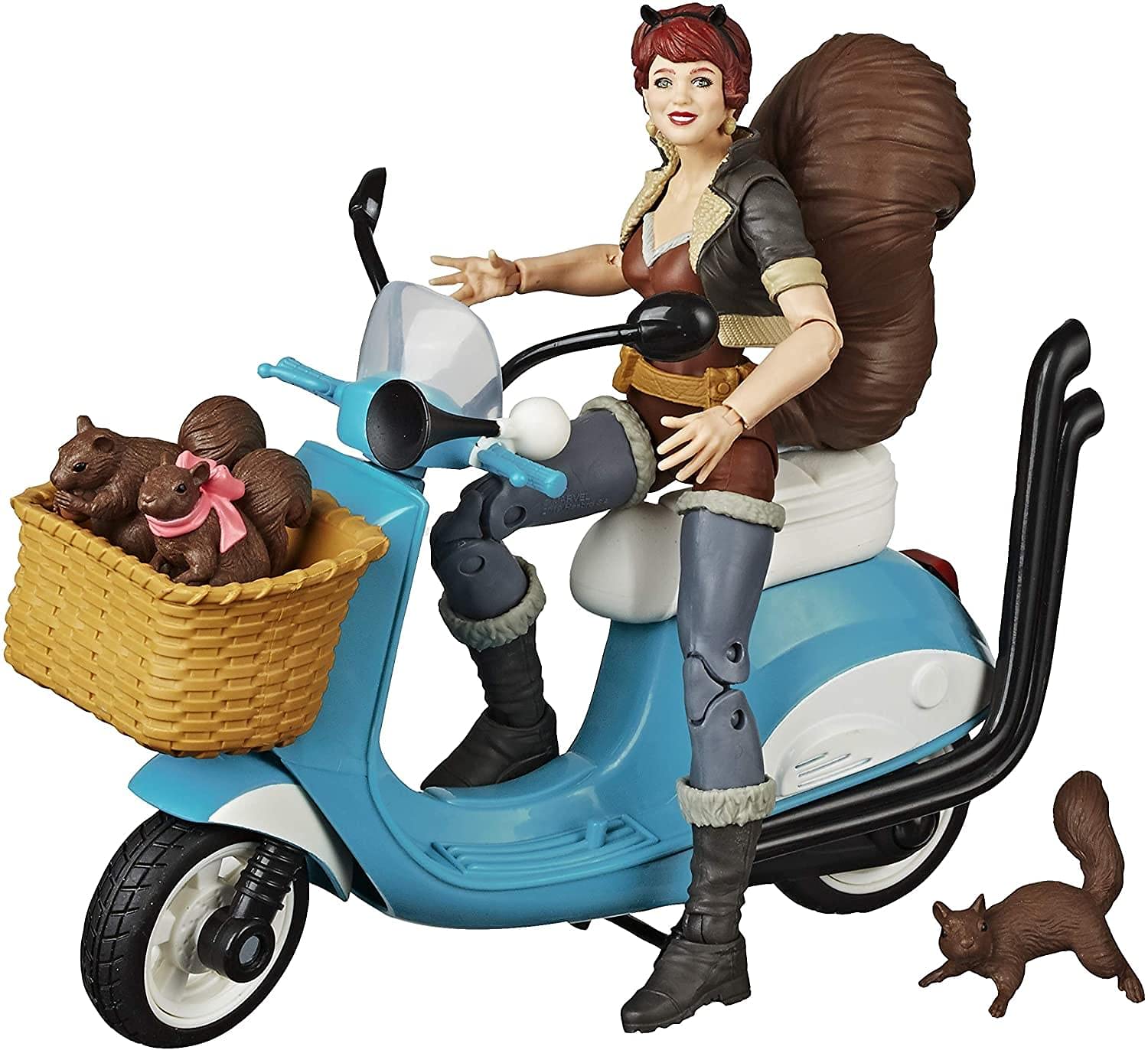 Hasbro Marvel Legends Series 15 cm Collectible Action Figure Unbeatable Squirrel Girl Toy, Premium Design, Includes Vehicle and Accessories