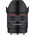 Samyang 35mm F1.8 Auto Focus Compact Full Frame Wide Angle Lens for Sony E Mount, Black (SYIO3518-E)