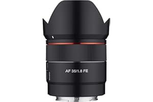 Rokinon 35mm F1.8 Auto Focus Compact Full Frame Wide Angle Lens for Sony E Mount, Black, IO3518-E