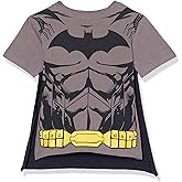 DC Comics Boys Batman Cosplay Short Sleeve Cape Tee T-Shirt - DC Comics