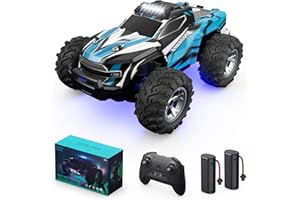RESOSESE Rc Cars-All Terrain Remote Control Car,2.4Ghz Off-Road Monster Truck,25Km/h Remote Control Truck with LED Bodylight and Toys for Boys for Kids,Racing Cars for Boys Age 8-14